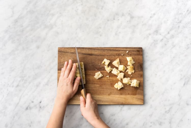 Make Parmesan croutons