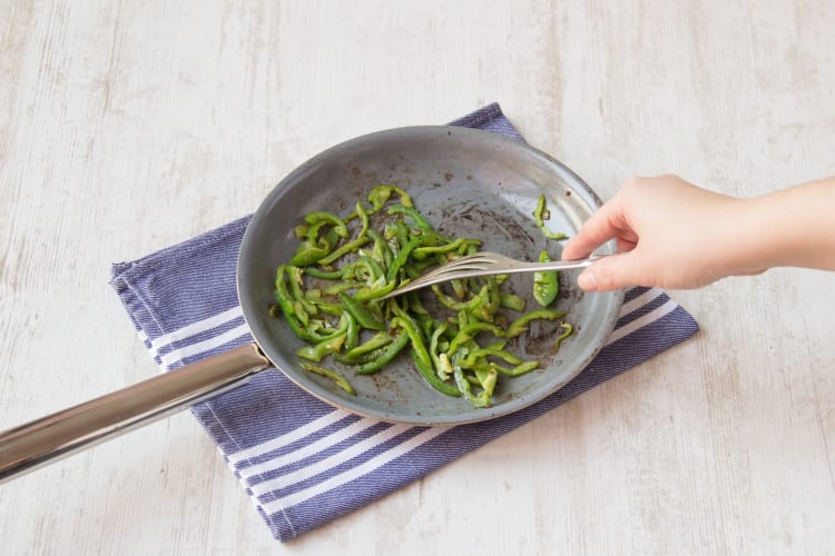 Cook the poblano