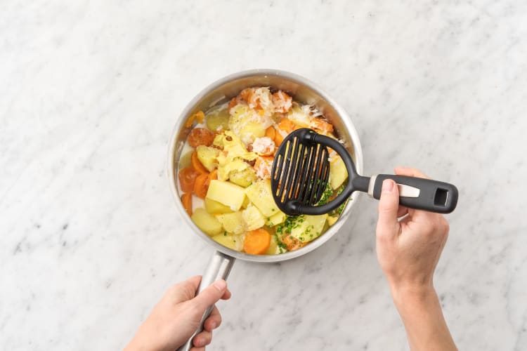Stamp tot een grove puree