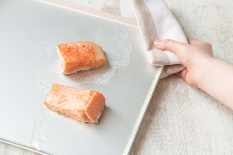 Bake the salmon