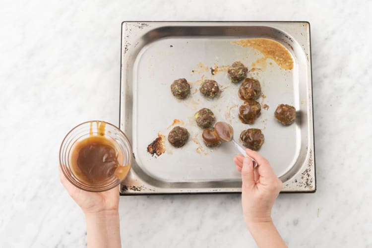 Glaze meatballs