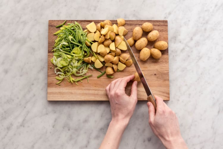 Prep veggies.