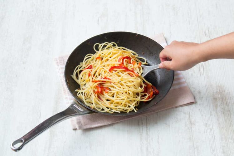 Toss pasta