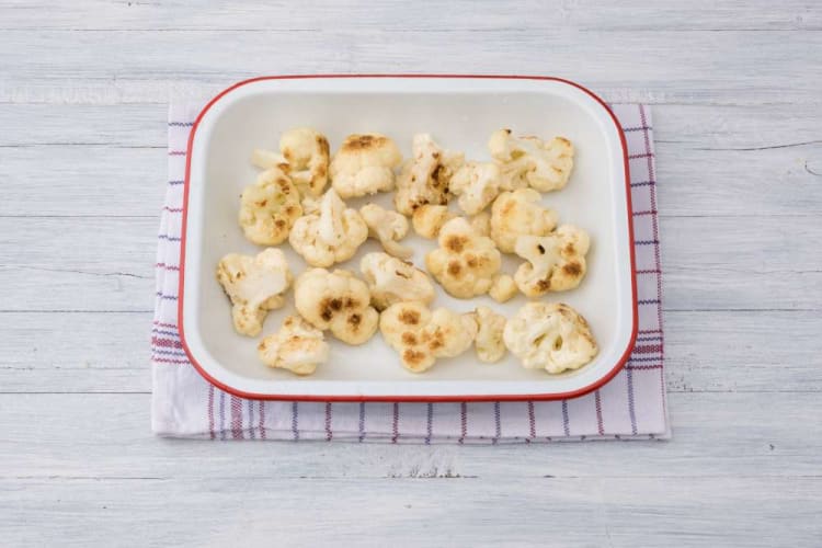 Preheat oven and roast cauliflower