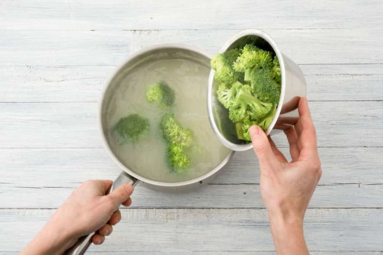 Glaze chicken and steam broccoli