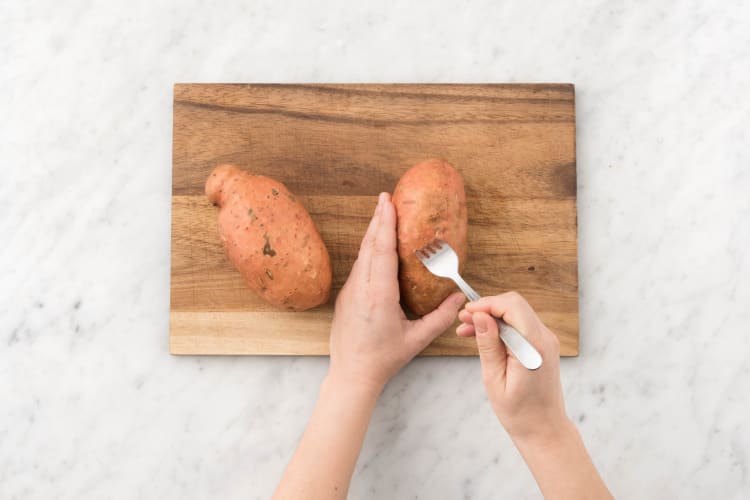 Microwave sweet potato