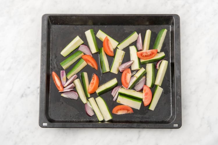 Prep and roast veggies