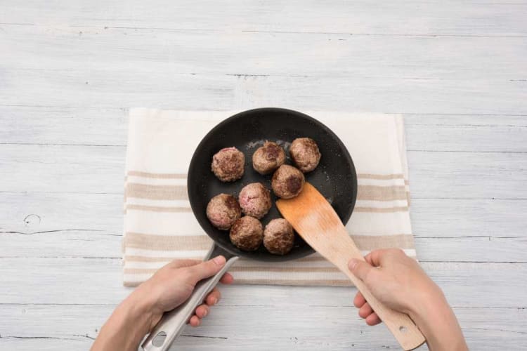 Cook meatballs