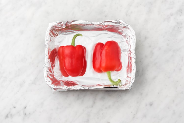 Bake the capsicum