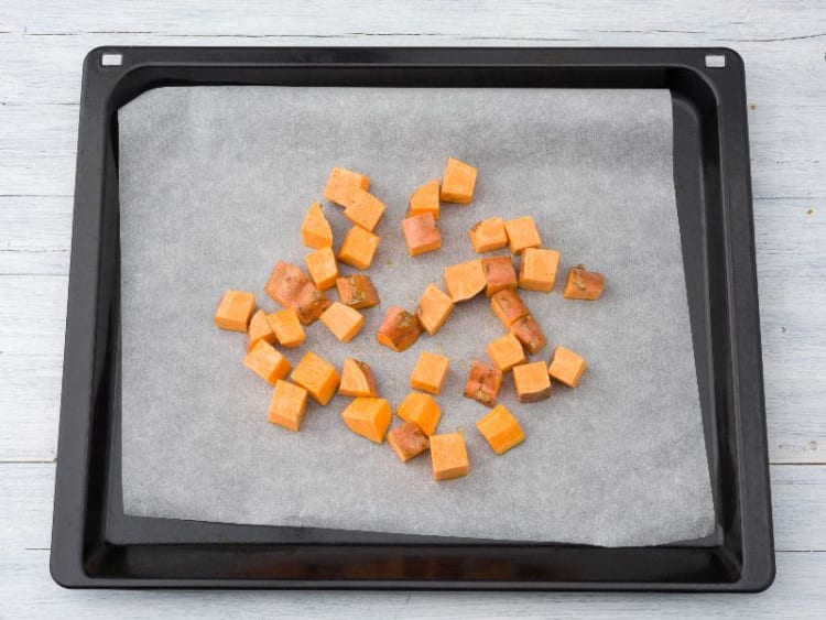 Preheat Oven and Roast Sweet Potato