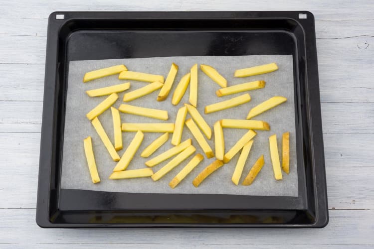 Bake the potato fries