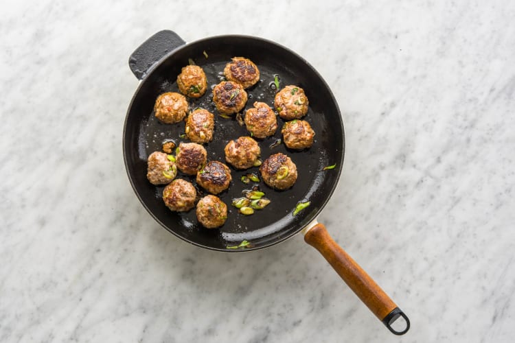 Cook the meatballs