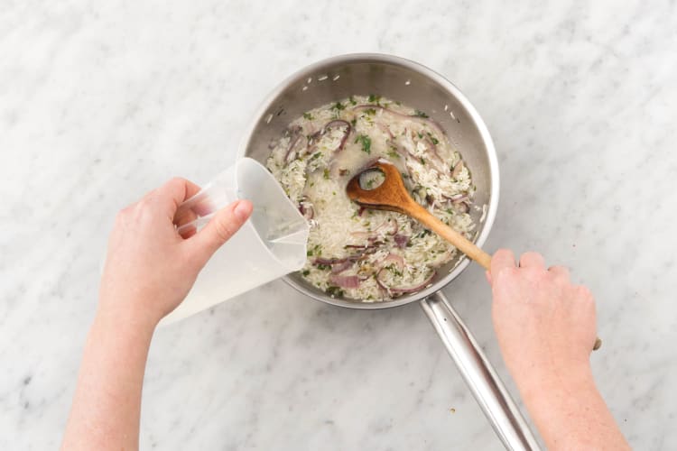 Cook the coriander rice