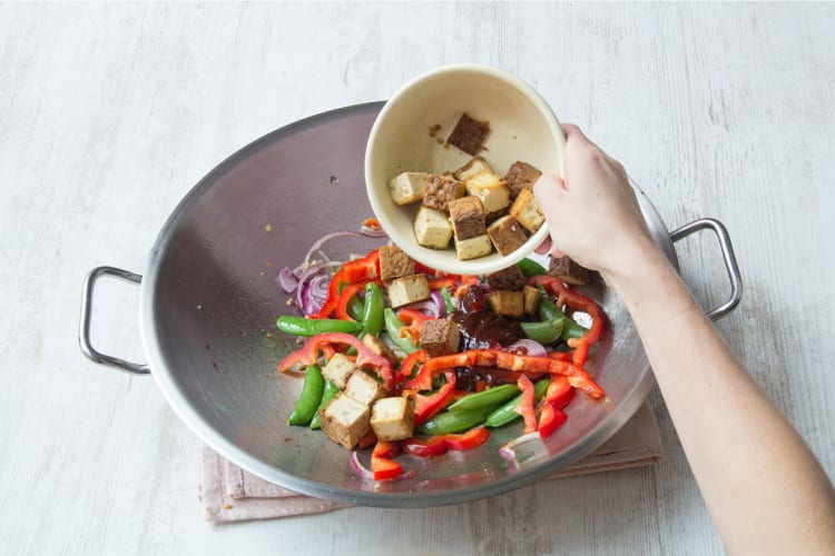 Stir-fry the veggies