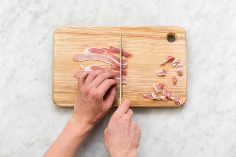 Pancetta schneiden