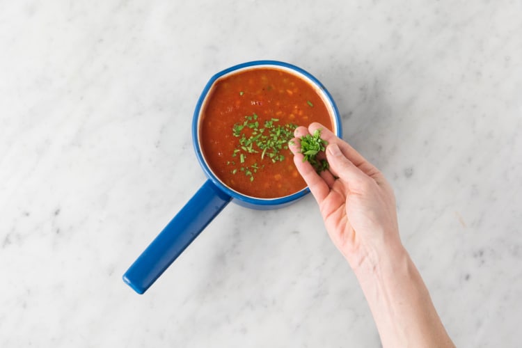 Suppe servieren