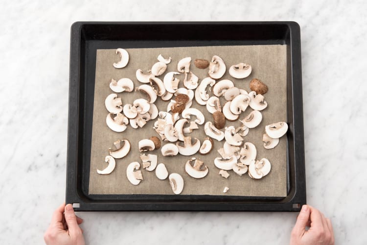 Champignons backen