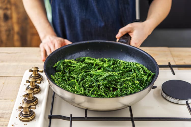 Stir-fry the kale