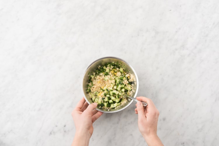 Add veggies to the couscous