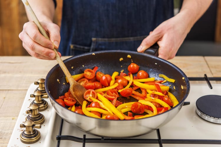 Cook the veggies