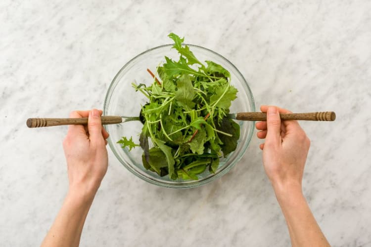 Toast Buns and Make Salad