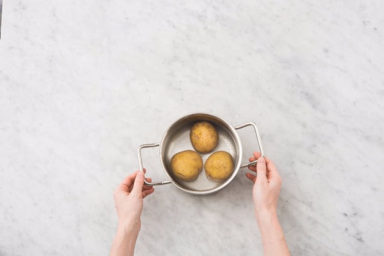 Preheat Oven and Boil Potatoes