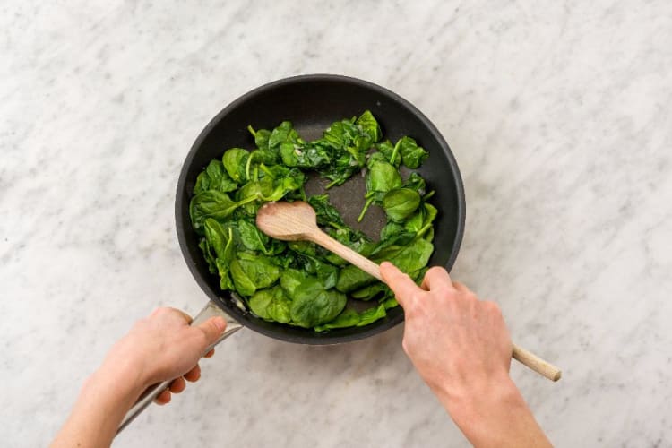 Prep and Cook Spinach