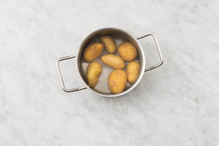 Preheat Broiler and Boil Potatoes