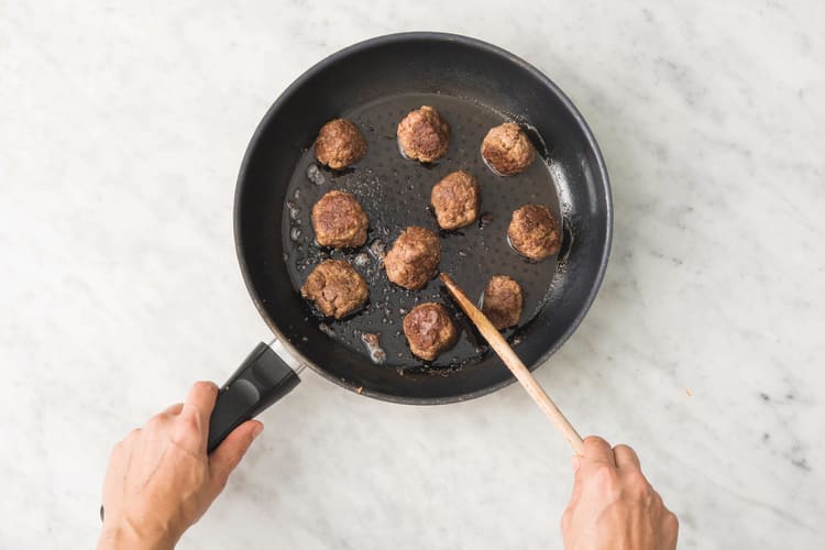 Cook the meatballs