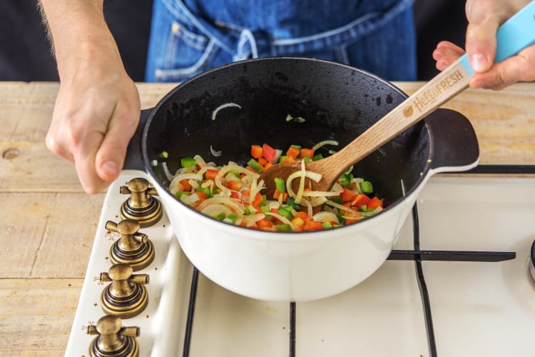 Cook the veggies