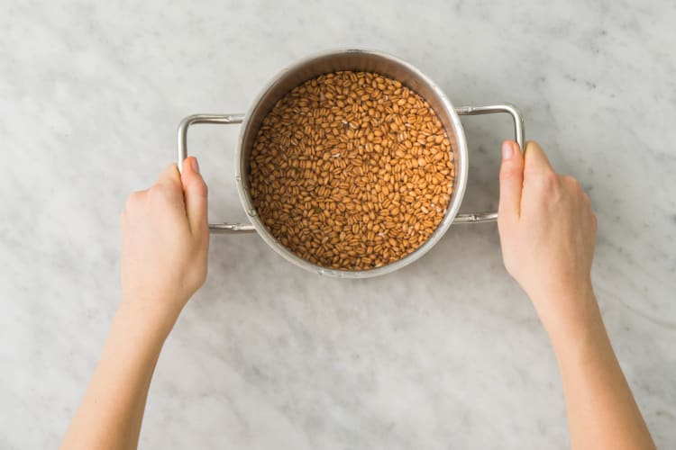 Preheat Oven and Cook Farro