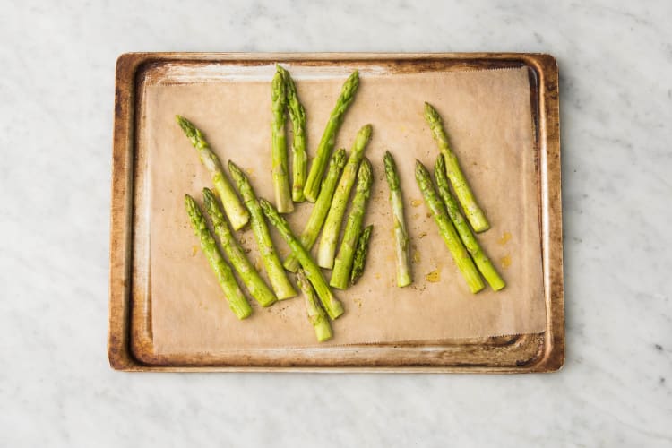 Cook Asparagus and Prep Crust