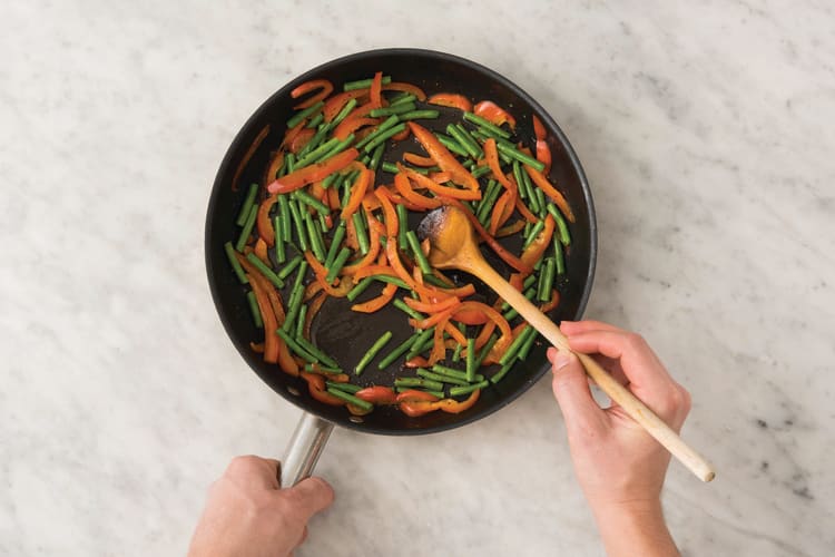 Cook the veggies