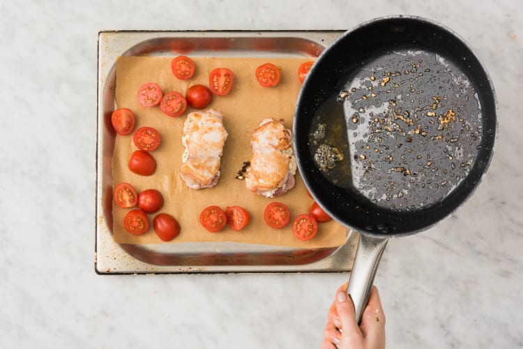 Ricottakip in de oven