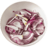 Oignon rouge, en tranches